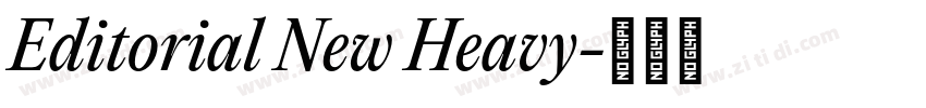 Editorial New Heavy字体转换